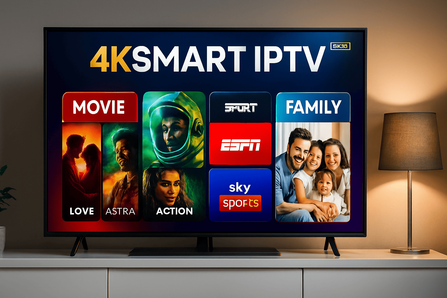 4KSMART IPTV – expérience de streaming fluide et immersive en 4K.