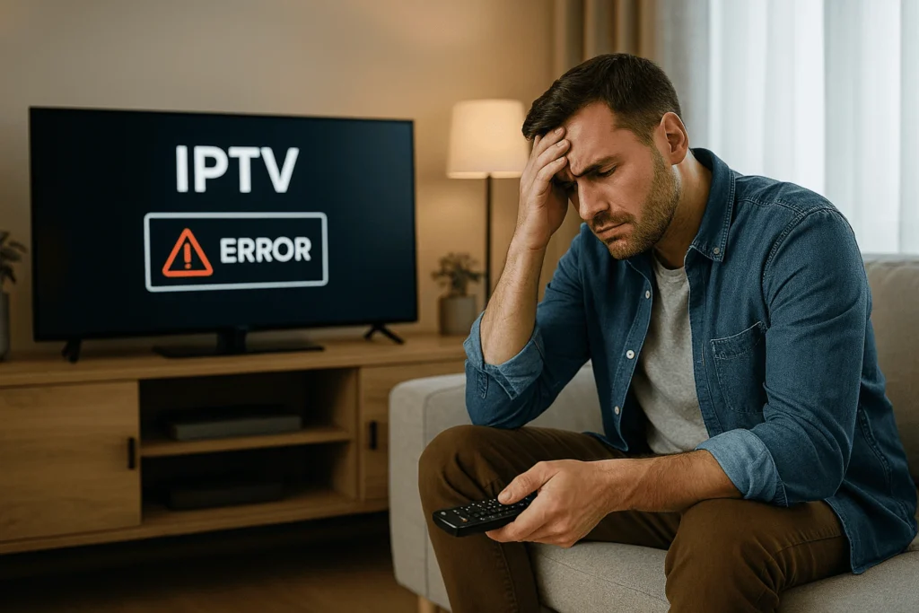 Utilisateur confronté à un bug IPTV avec écran figé – problèmes et dépannages IPTV