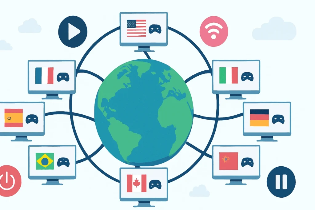 Infographie sur la couverture mondiale des chaînes IPTV internationales — IPTV international, chaînes TV monde, meilleur IPTV international