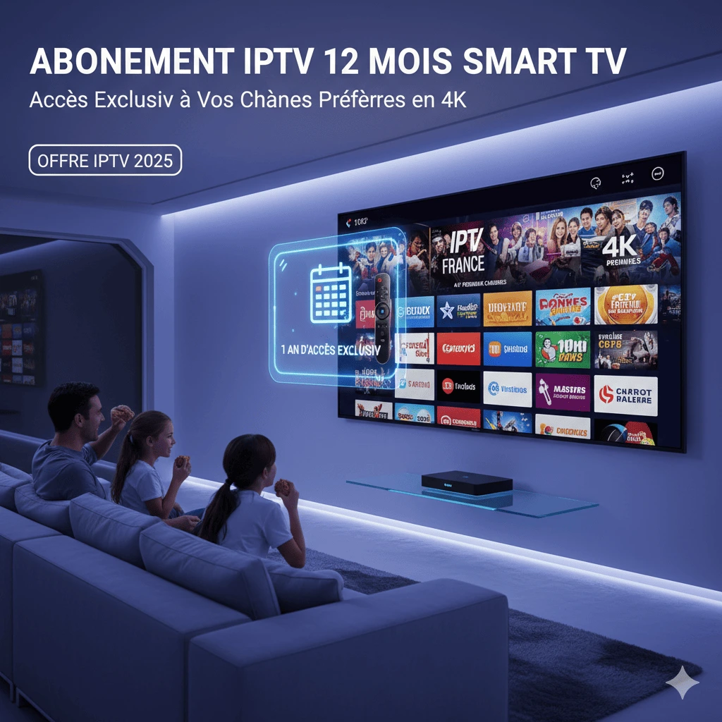 abonnement IPTV 12 mois smart TV
