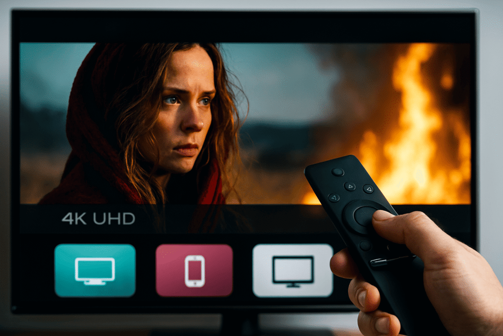 Écran ultra-haute définition montrant la qualité 4KSMART compatible avec une IPTV pas cher smart TV