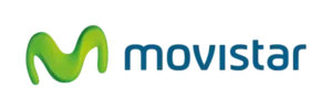 Movistar logo with green and blue