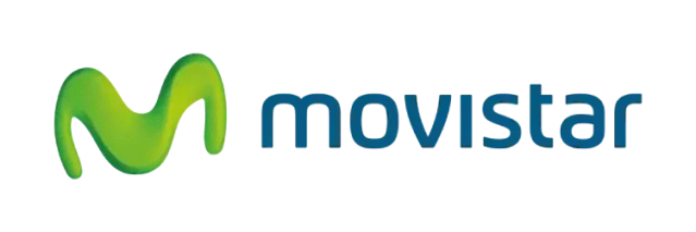 Movistar logo with green and blue