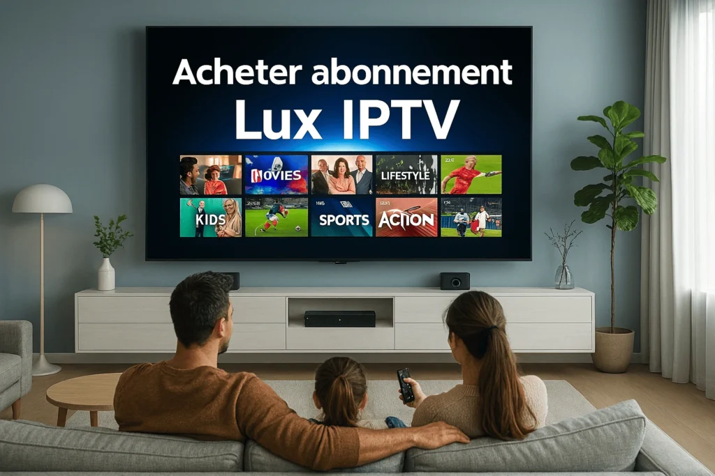 Acheter abonnement Lux IPTV – service IPTV premium 2025 avec chaînes TV illimitées et VOD films séries