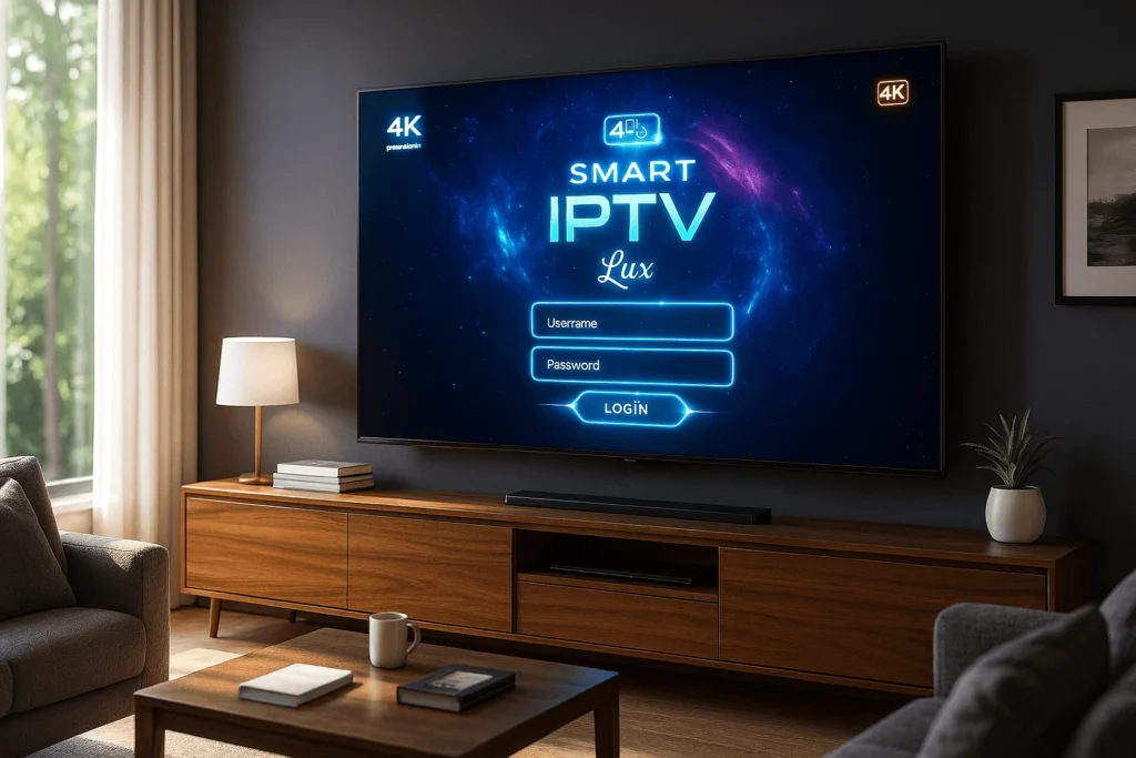 Lux IPTV code activation on smart TV for premium 4K streaming experience