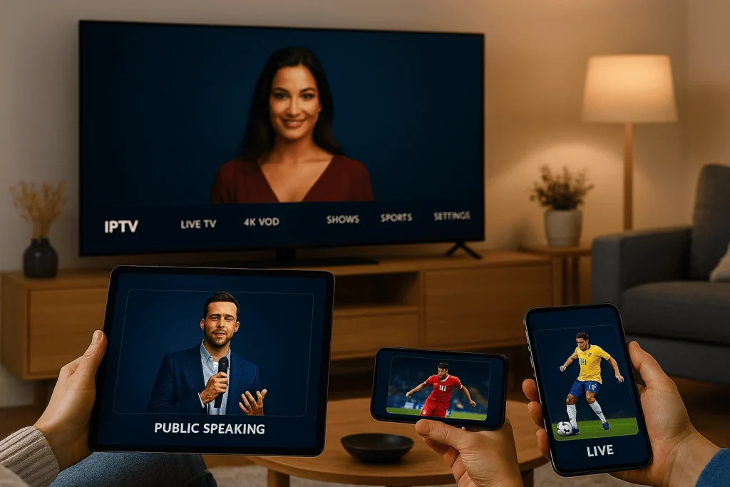 Streaming stable sur plusieurs appareils avec un abonnement IPTV Lux fiable en Europe.
