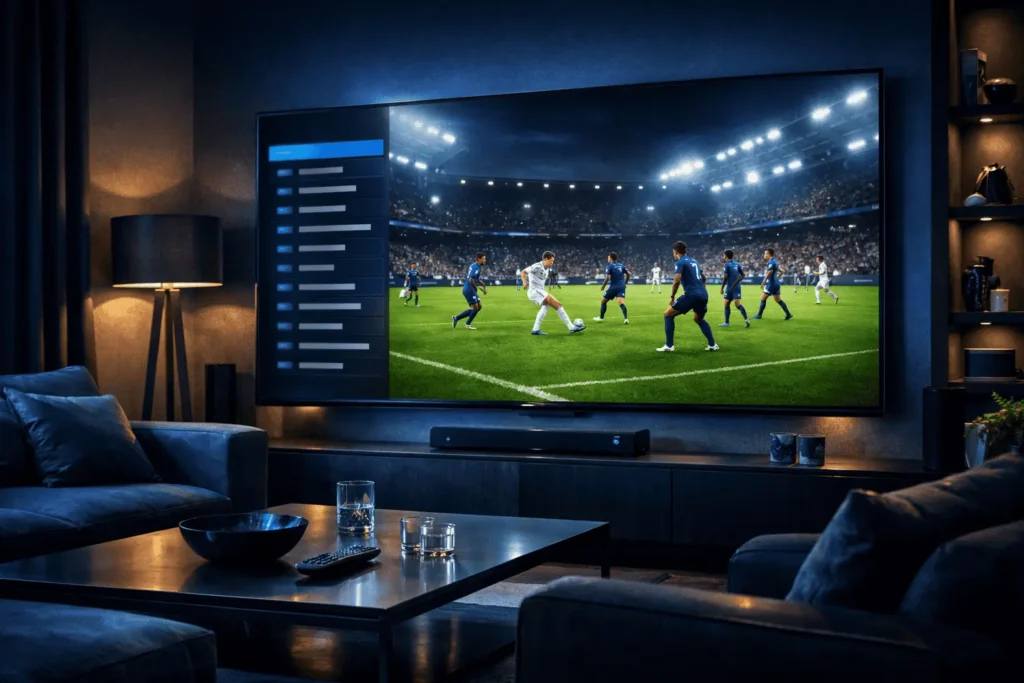 abonnement iptv football - regarder les matchs en streaming 4K sur smart TV avec IPTV-4KSMART