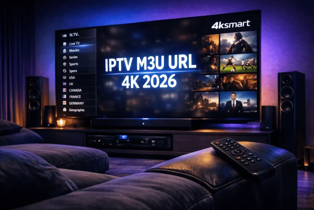 iptv m3u url 4K stable 2026 - abonnement IPTV premium sur Smart TV