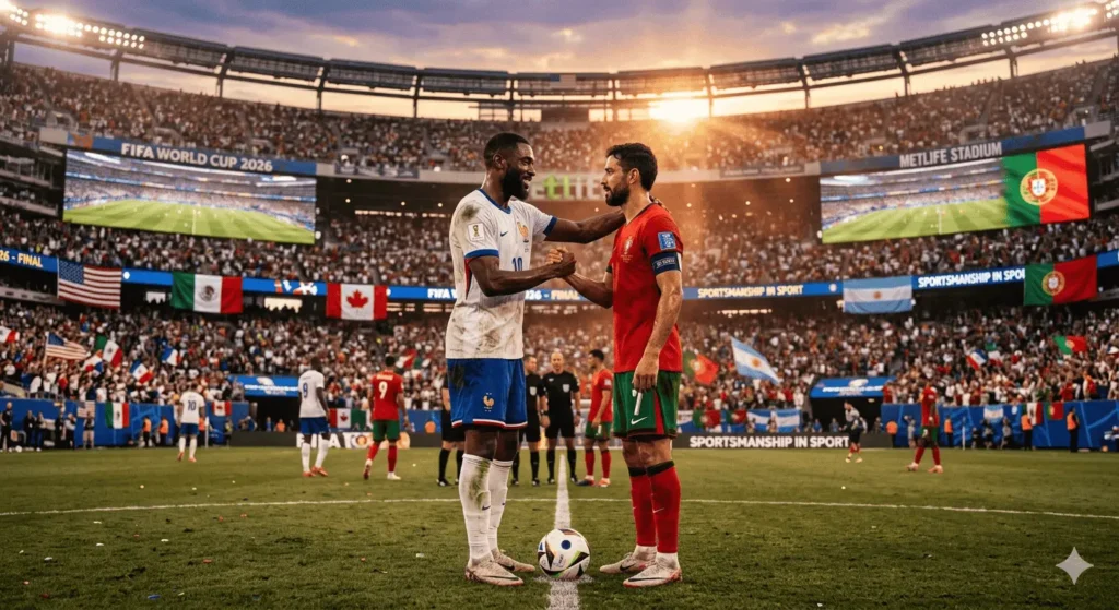 L'esprit sportif au sommet lors de la coupe du monde de fifa.