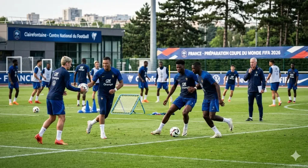  l'équipe de France lors de sa préparation pour la Coupe du Monde FIFA 2026