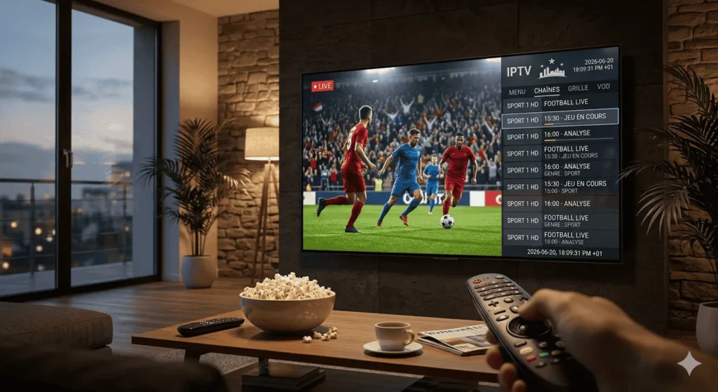 Meilleur code IPTV pas cher avec chaînes sportives en direct — regarder le foot en 4K sur Smart TV`