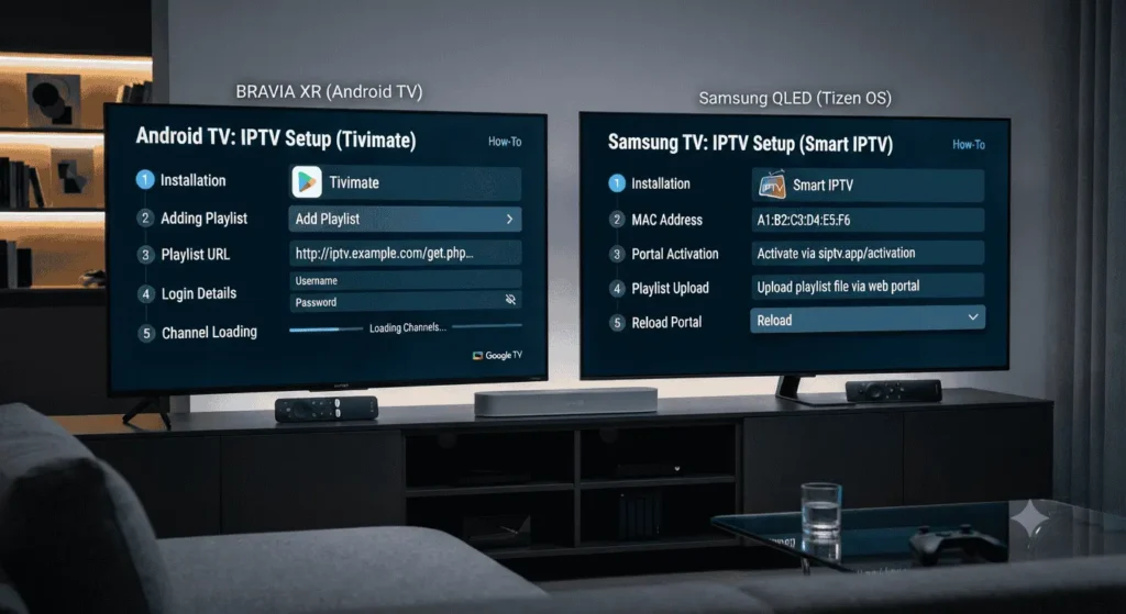 Configurer Smart IPTV playlist sur Samsung Smart TV et Android TV