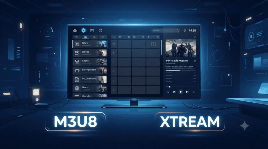 m3u8 xtream playlist configuration IPTV 2026
